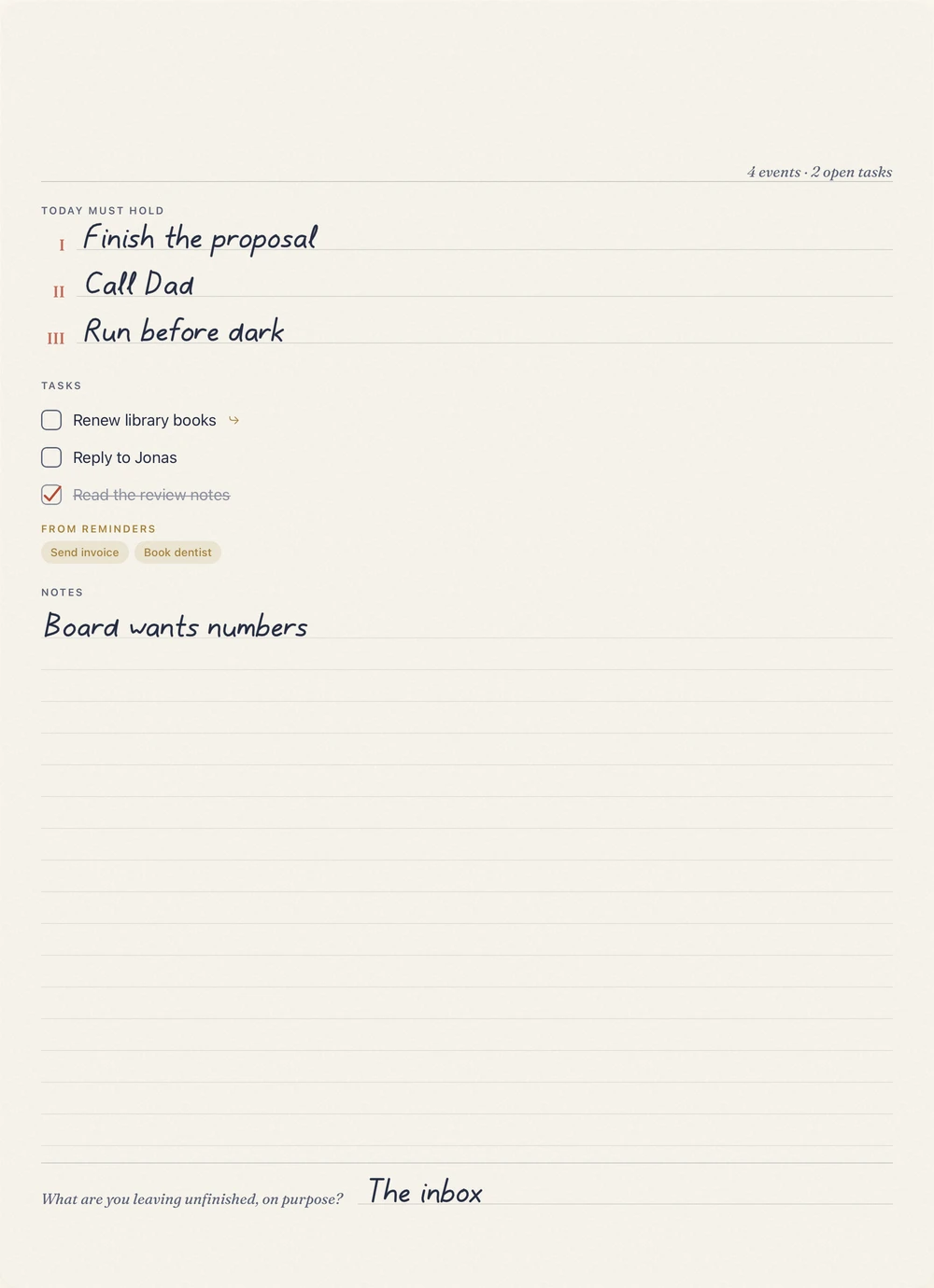Meadow layout: Loose lines for unhurried days