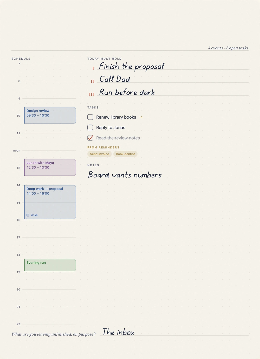 Studio layout: Timeline, priorities, room to think